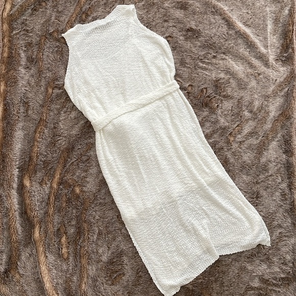 Lulu’s Serene Situation White Knit Sleeveless Midi Dress Size Medium NWT - Picture 7 of 12
